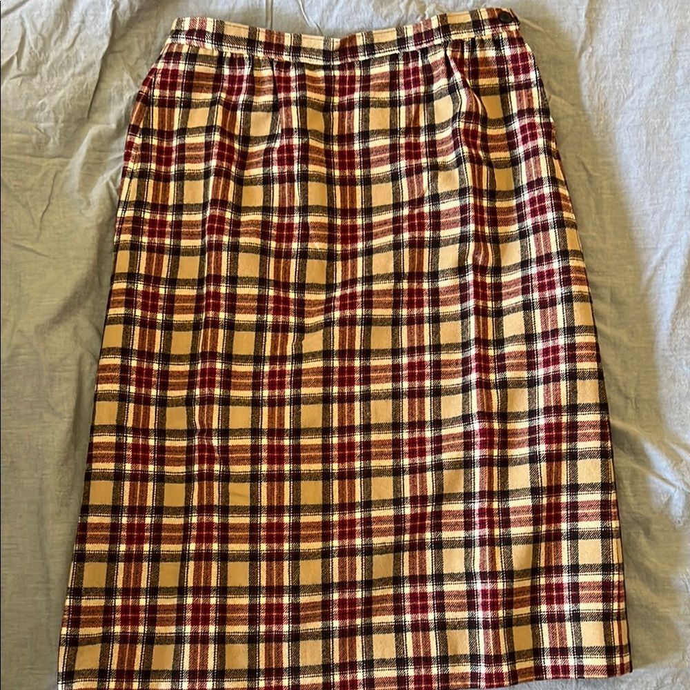 Vintage Pendleton Plaid Women's Skirt 12